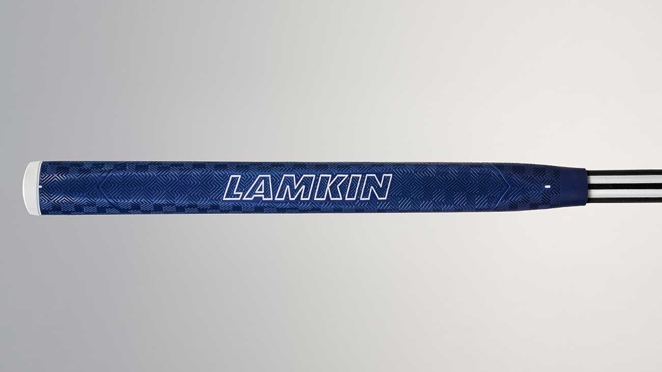Deep Etched Sink Fit putter grip in blue from Lamkin Golf Grips